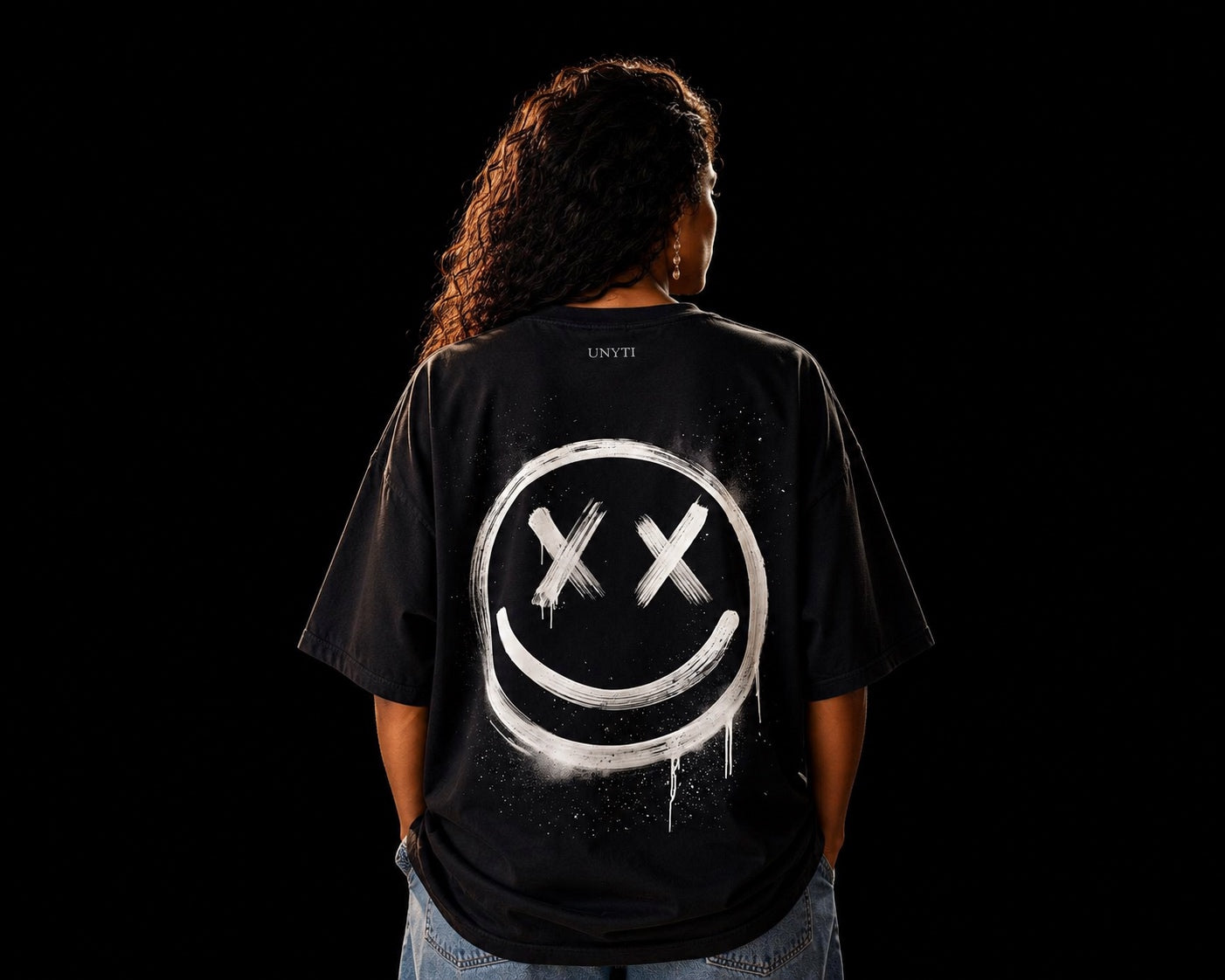 UNYTEEBOARD Smile Noir — t-shirt noir