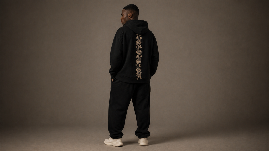 UNYTI BLVCK ROSE Hoodie noir