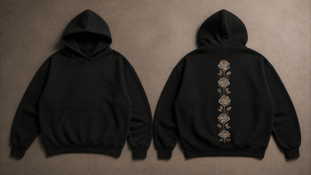 UNYTI BLVCK ROSE Hoodie noir