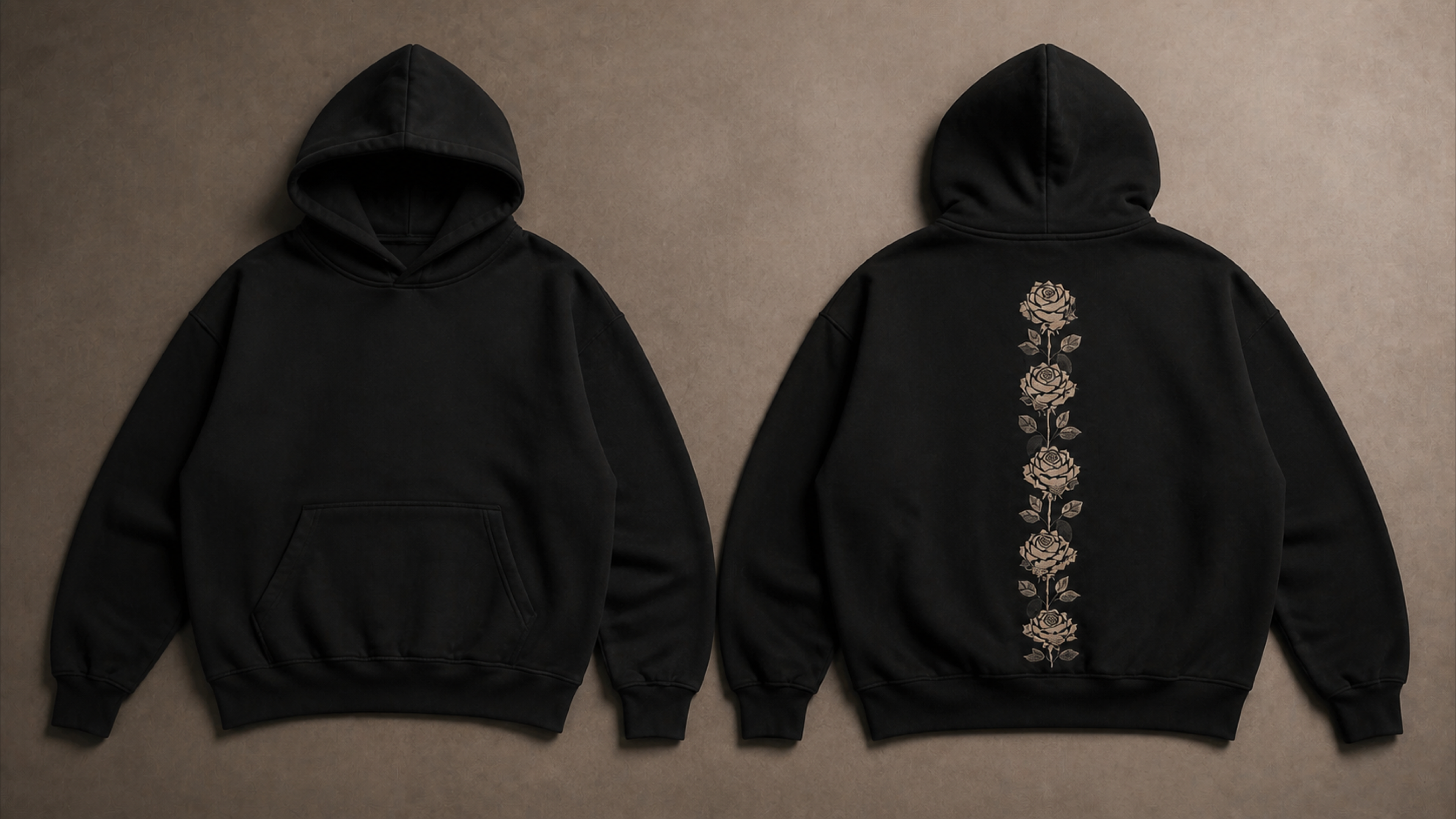 UNYTI BLVCK ROSE Hoodie noir