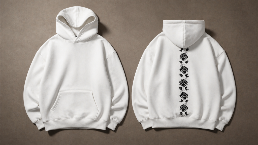 UNYTI BLVCK ROSE Hoodie Blanc