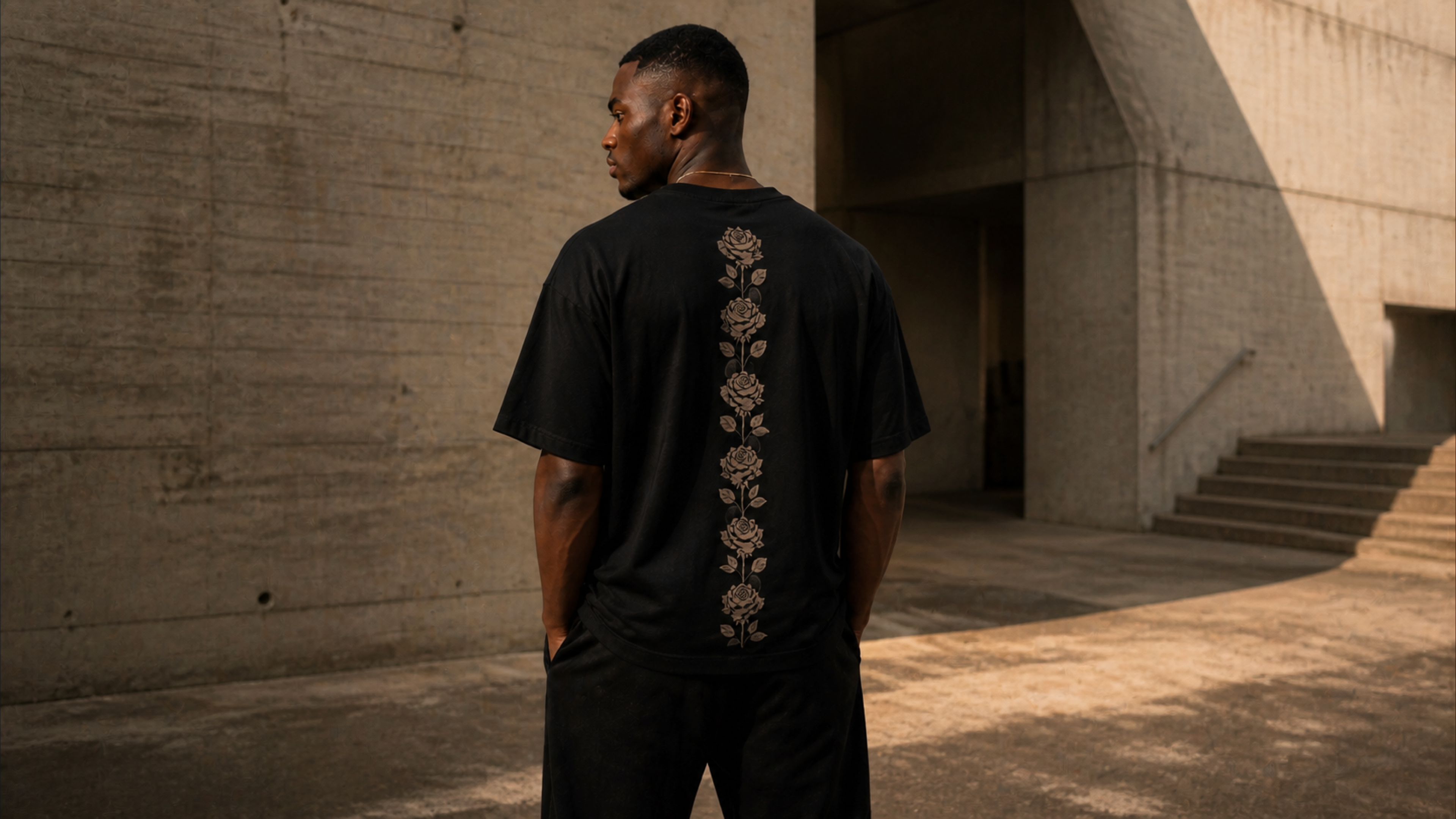 UNYTI BLVCK ROSE  T-shirt Noir