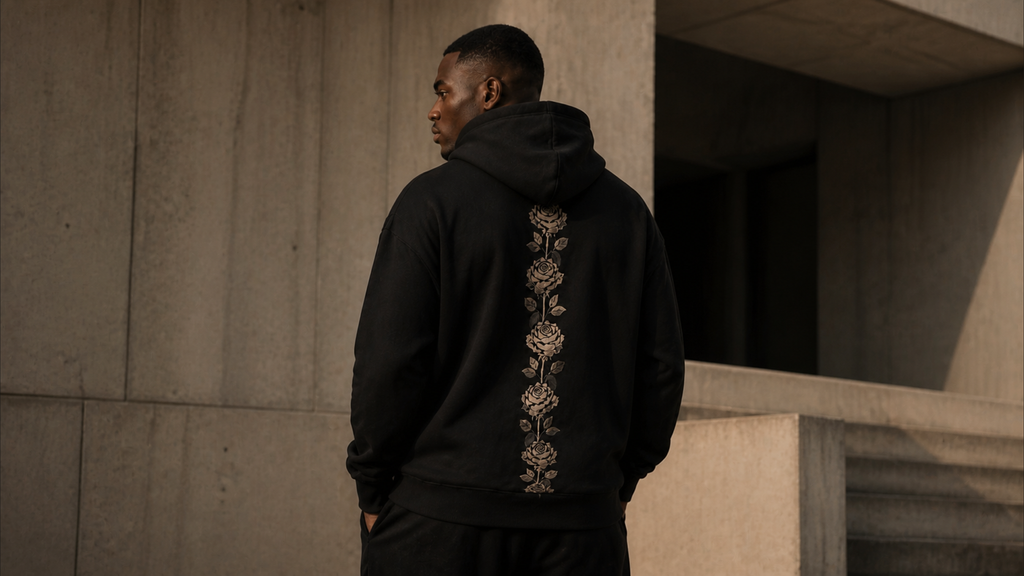 UNYTI BLVCK ROSE Hoodie noir