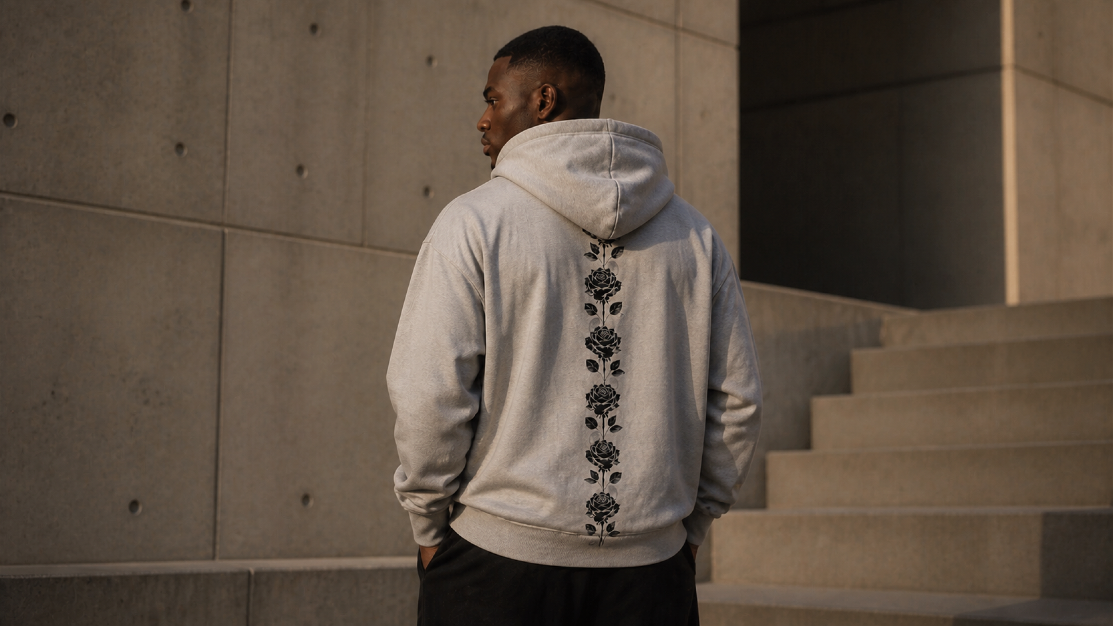 UNYTI BLVCK ROSE Hoodie gris