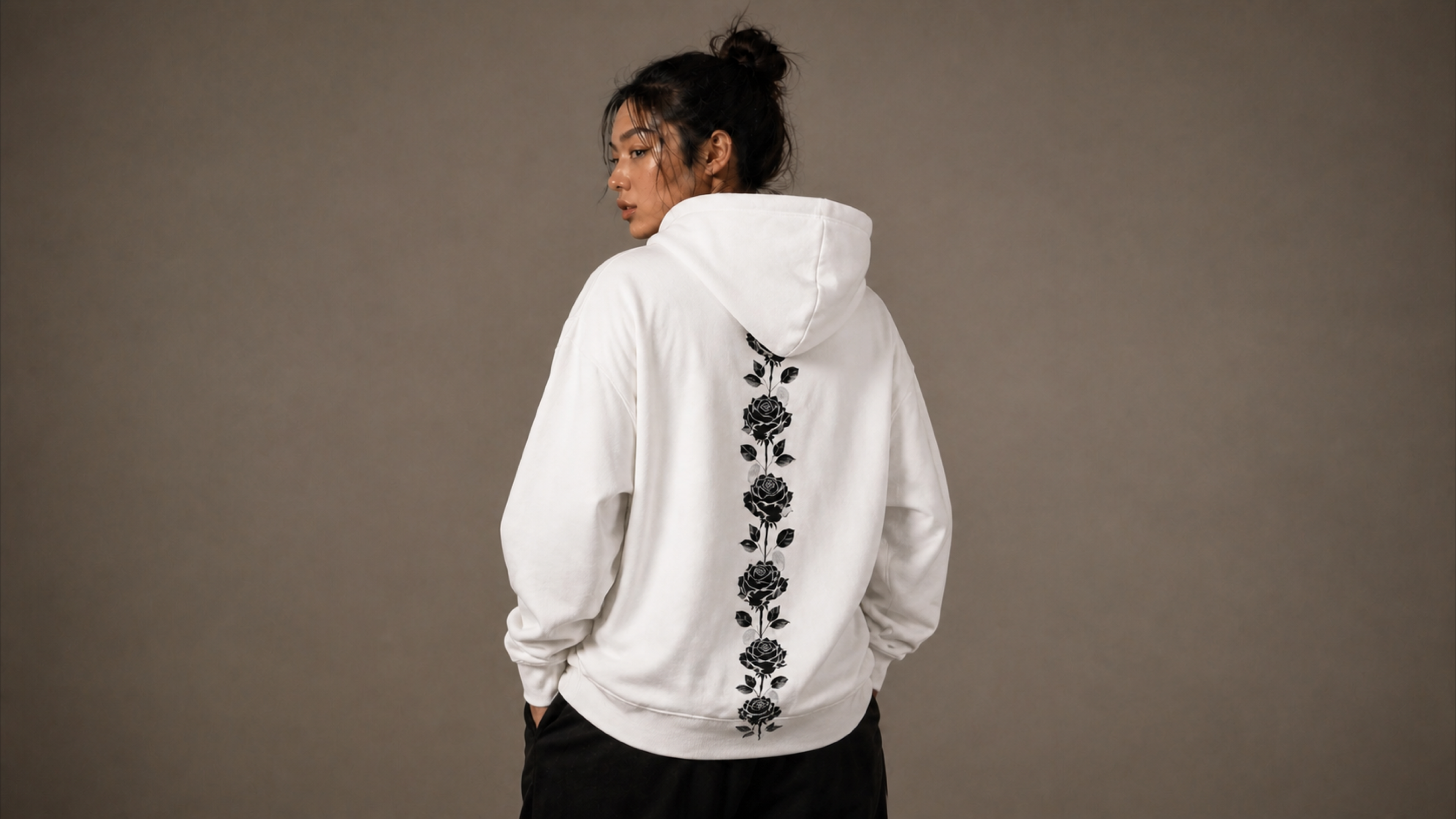 UNYTI BLVCK ROSE Hoodie Blanc