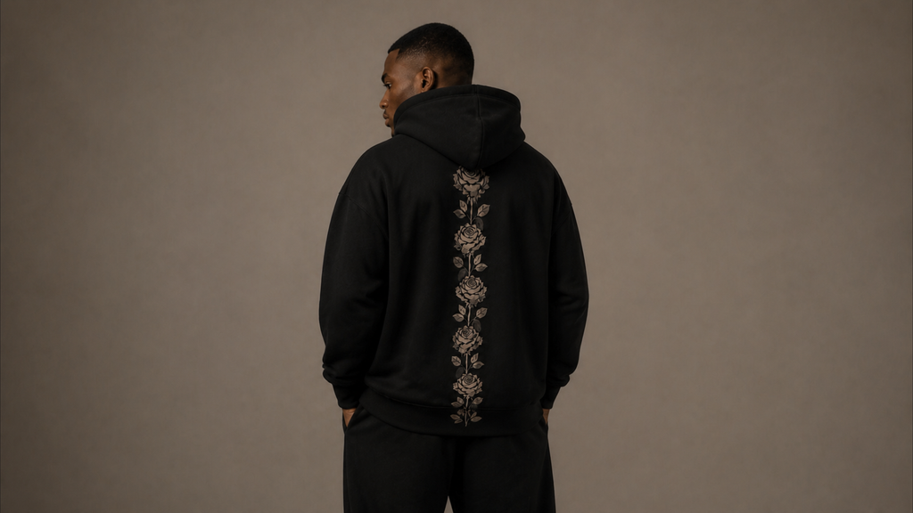 UNYTI BLVCK ROSE Hoodie noir
