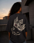 UNYTEEBOARD Abstract Smile Noir — t-shirt noir