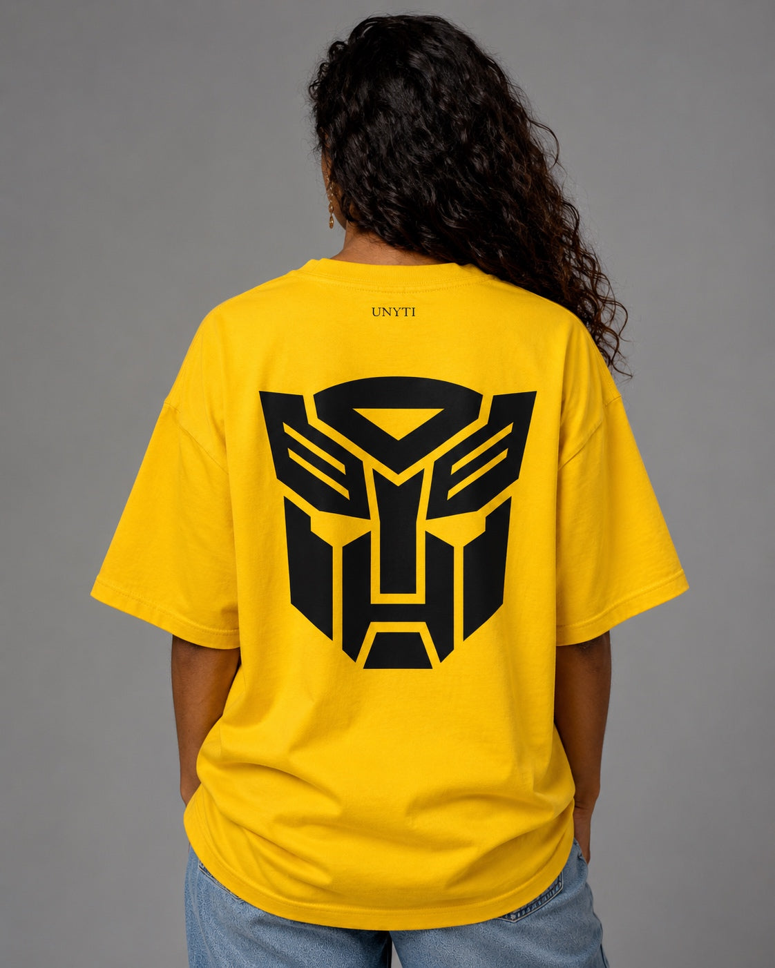 UNYTEEBOARD Robot Emblem Jaune — t-shirt jaune