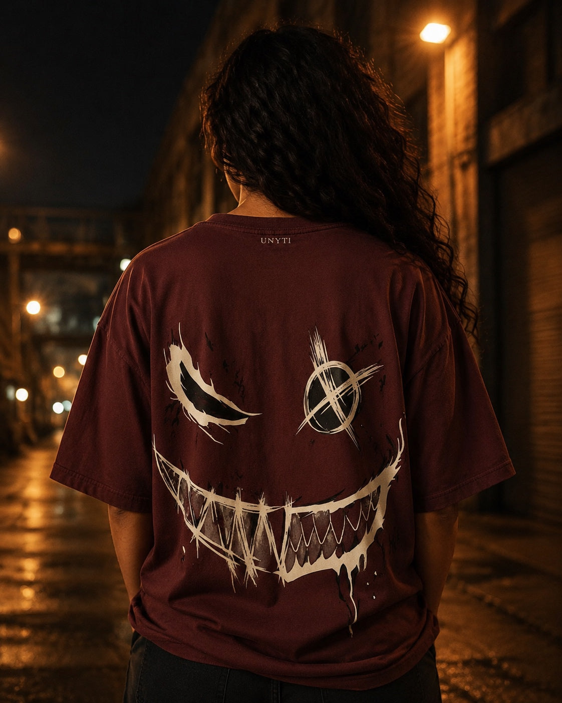 UNYTEEBOARD Chaos Smile Bordeaux — t-shirt bordeaux
