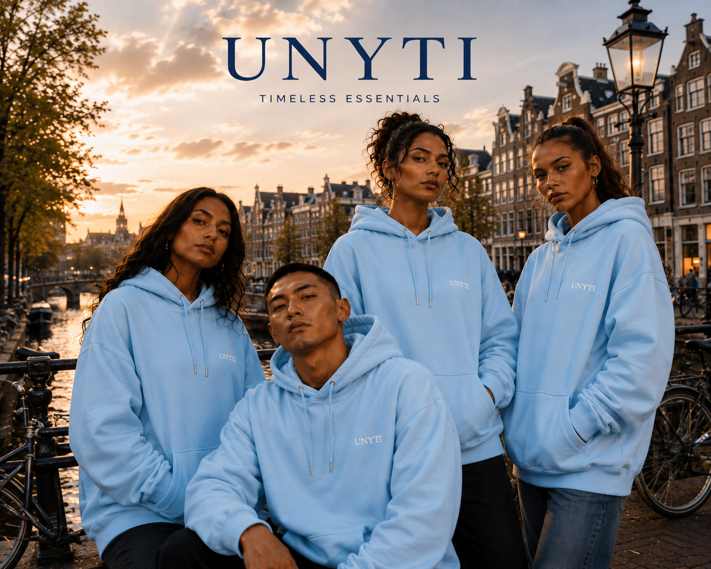 UNYTI ESSENTIALS HOODIE Bleu ciel
