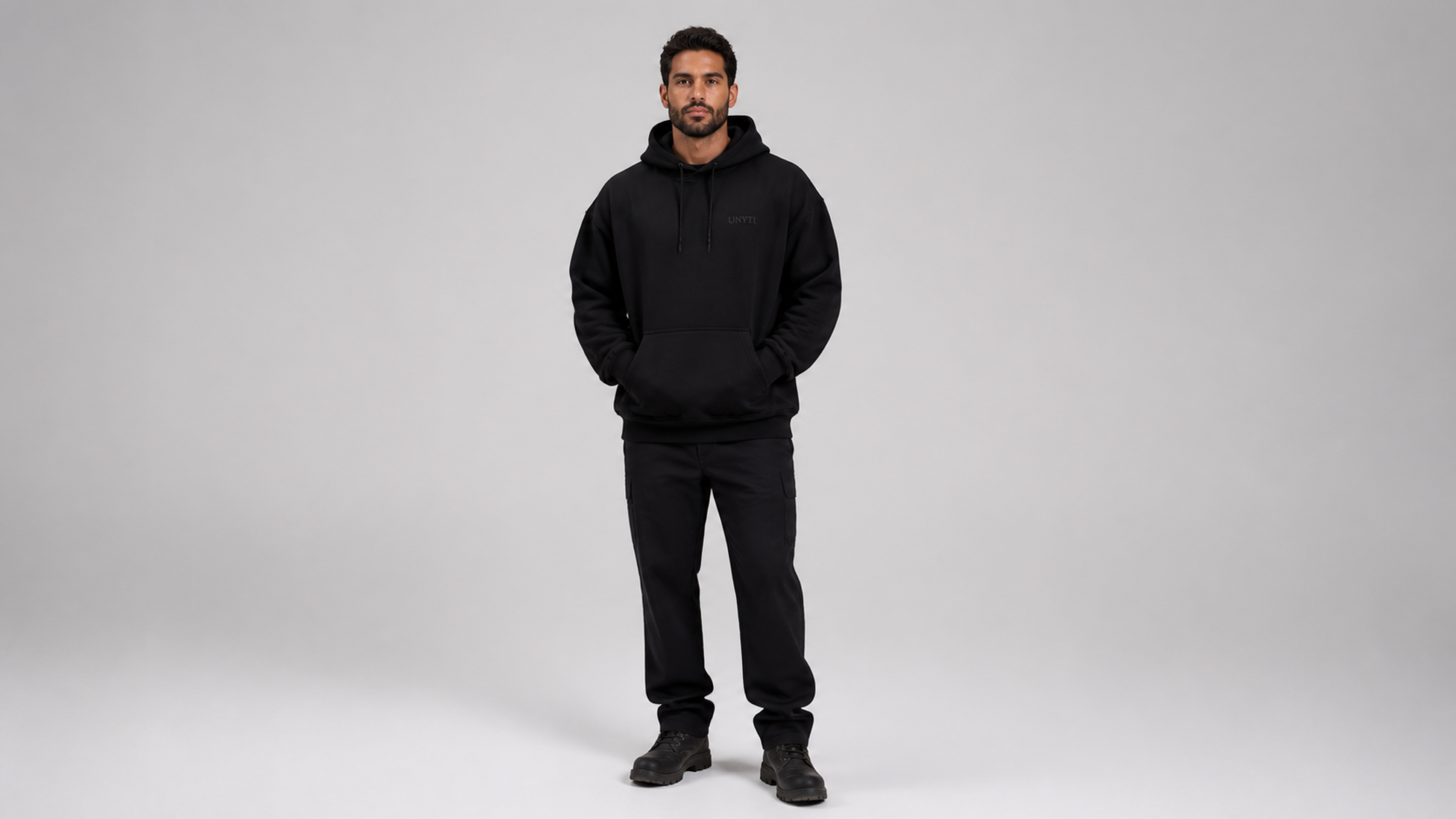 UNYTI WORKER — Hoodie oversize noir