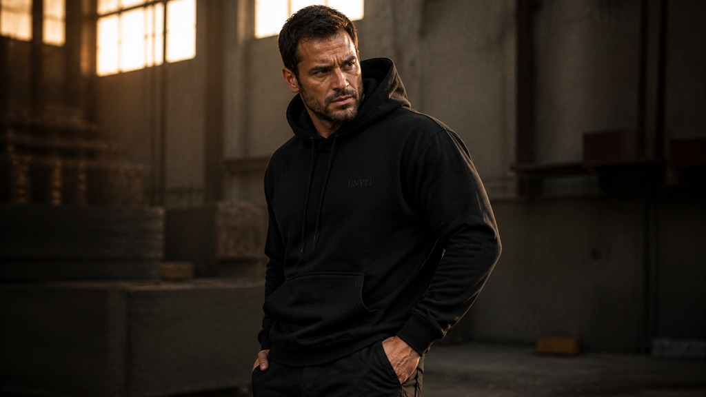 UNYTI WORKER — Hoodie oversize noir