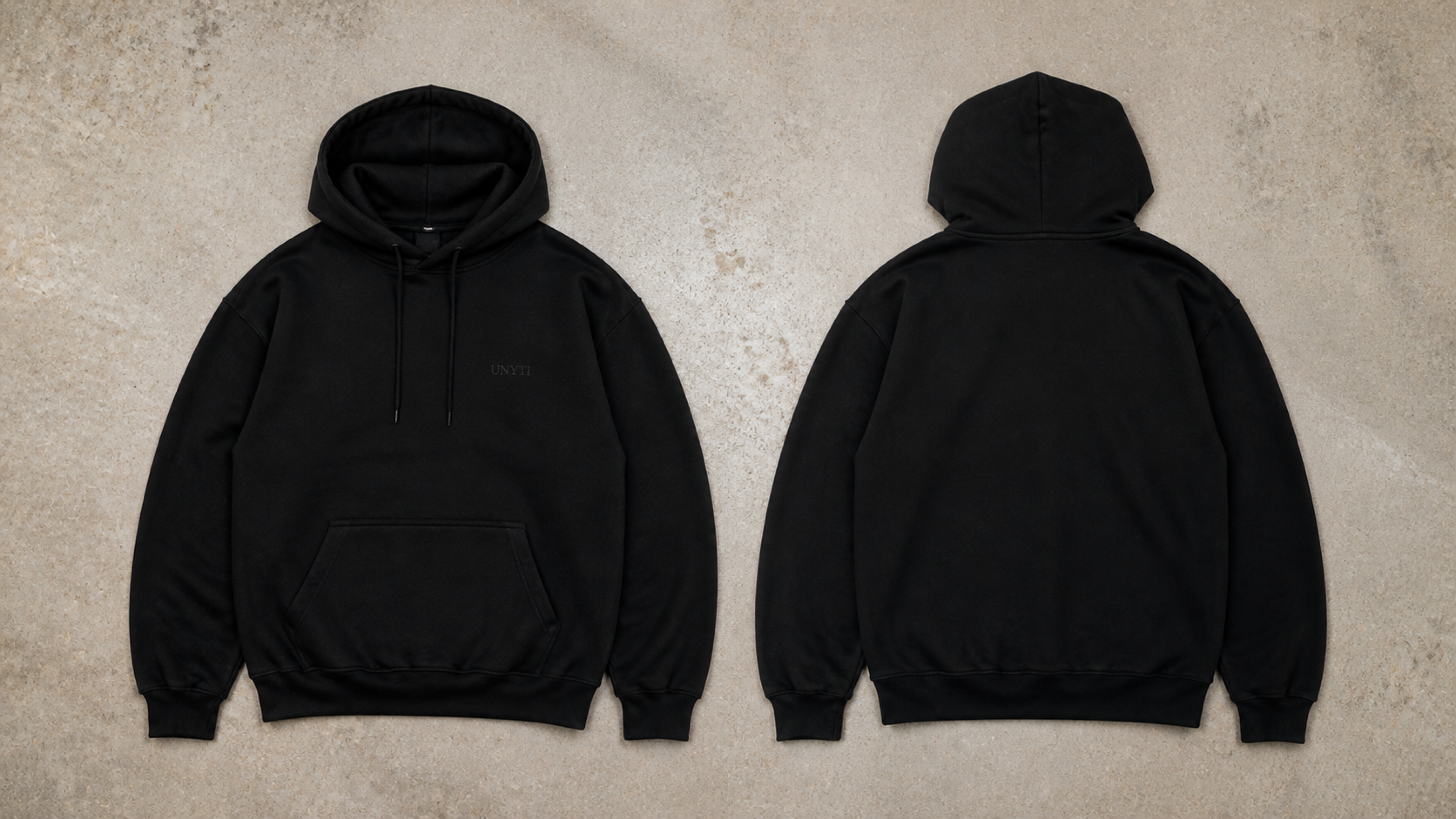 UNYTI WORKER — Hoodie oversize noir
