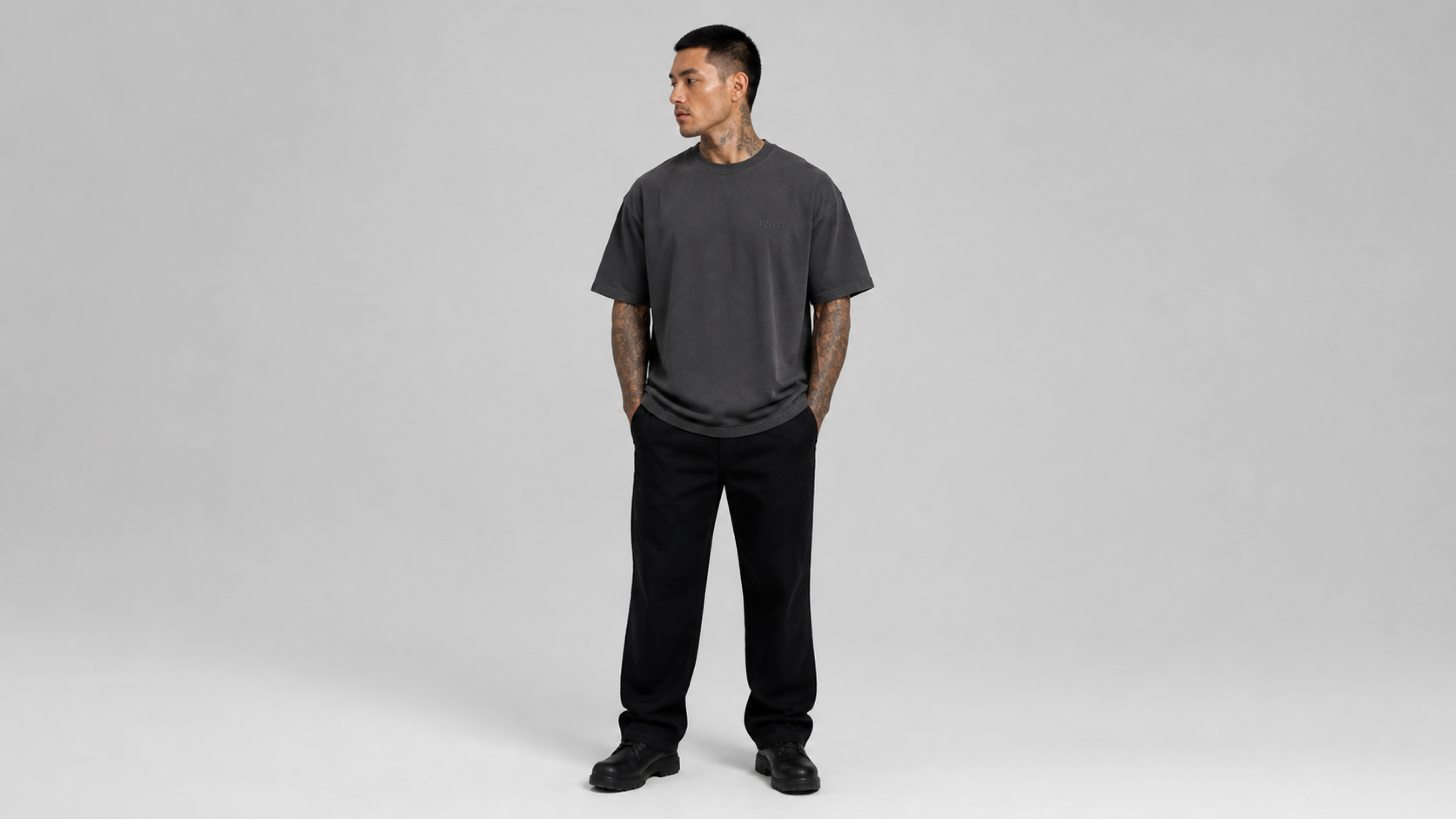UNYTI WORKER — T-shirt oversize gris
