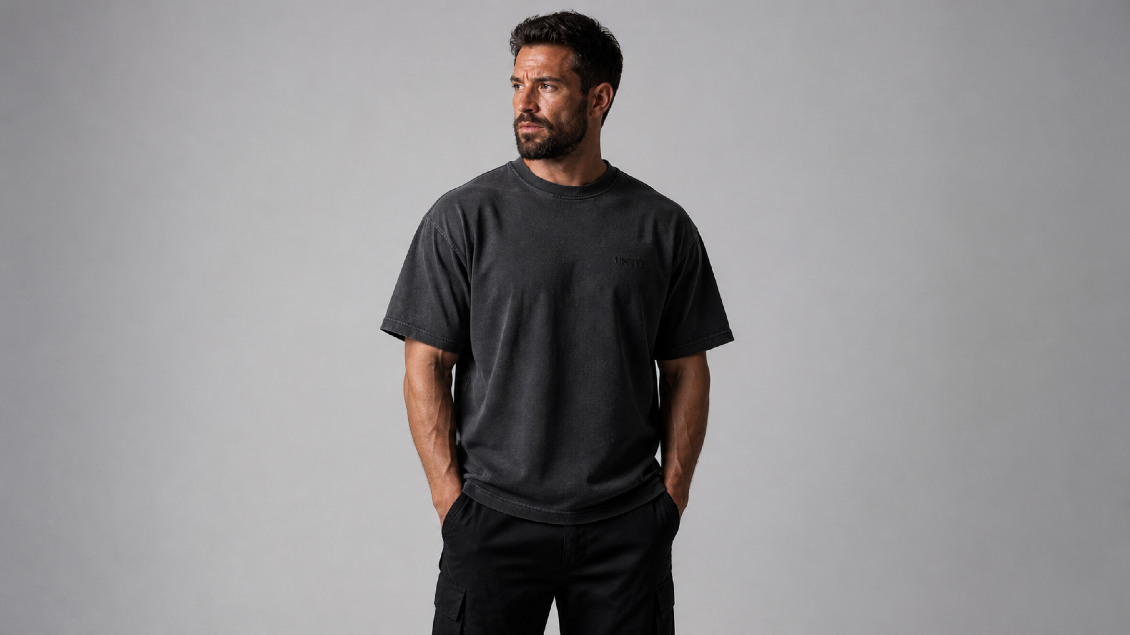 UNYTI WORKER — T-shirt oversize gris