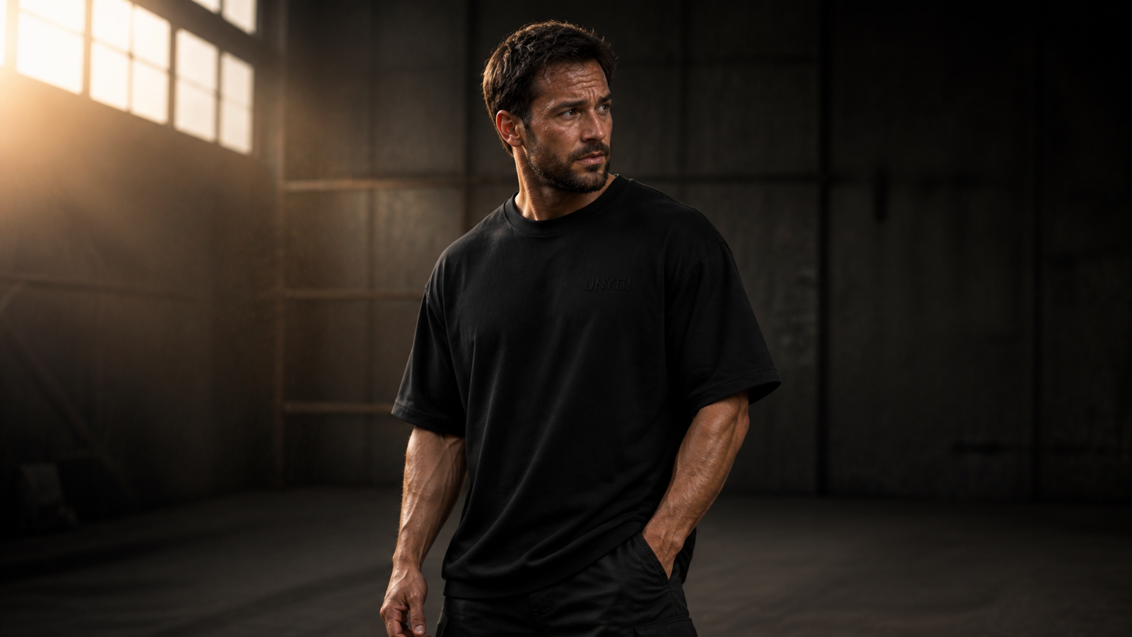 UNYTI WORKER — T-shirt oversize noir