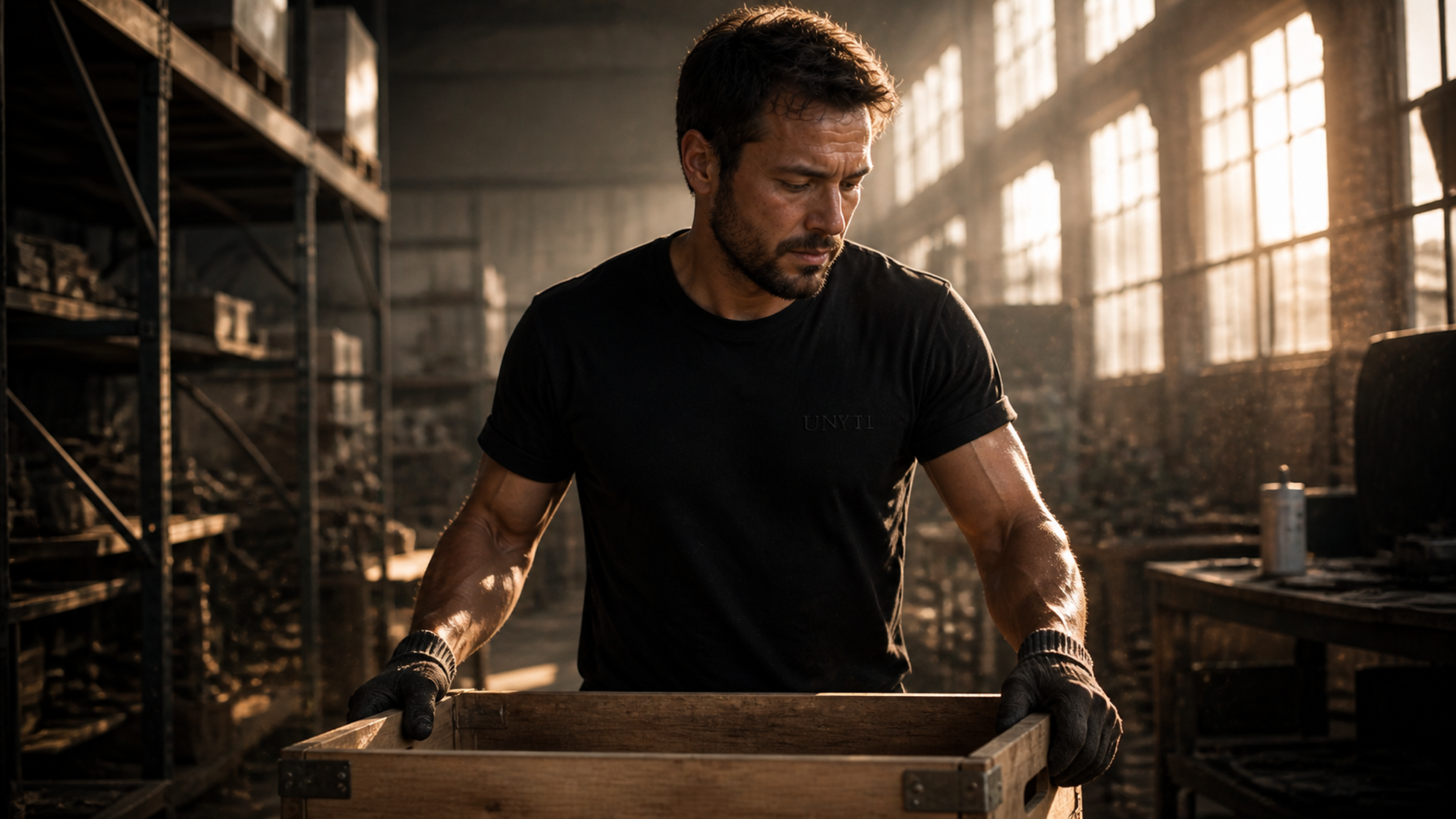 UNYTI WORKER — T-shirt régulier noir