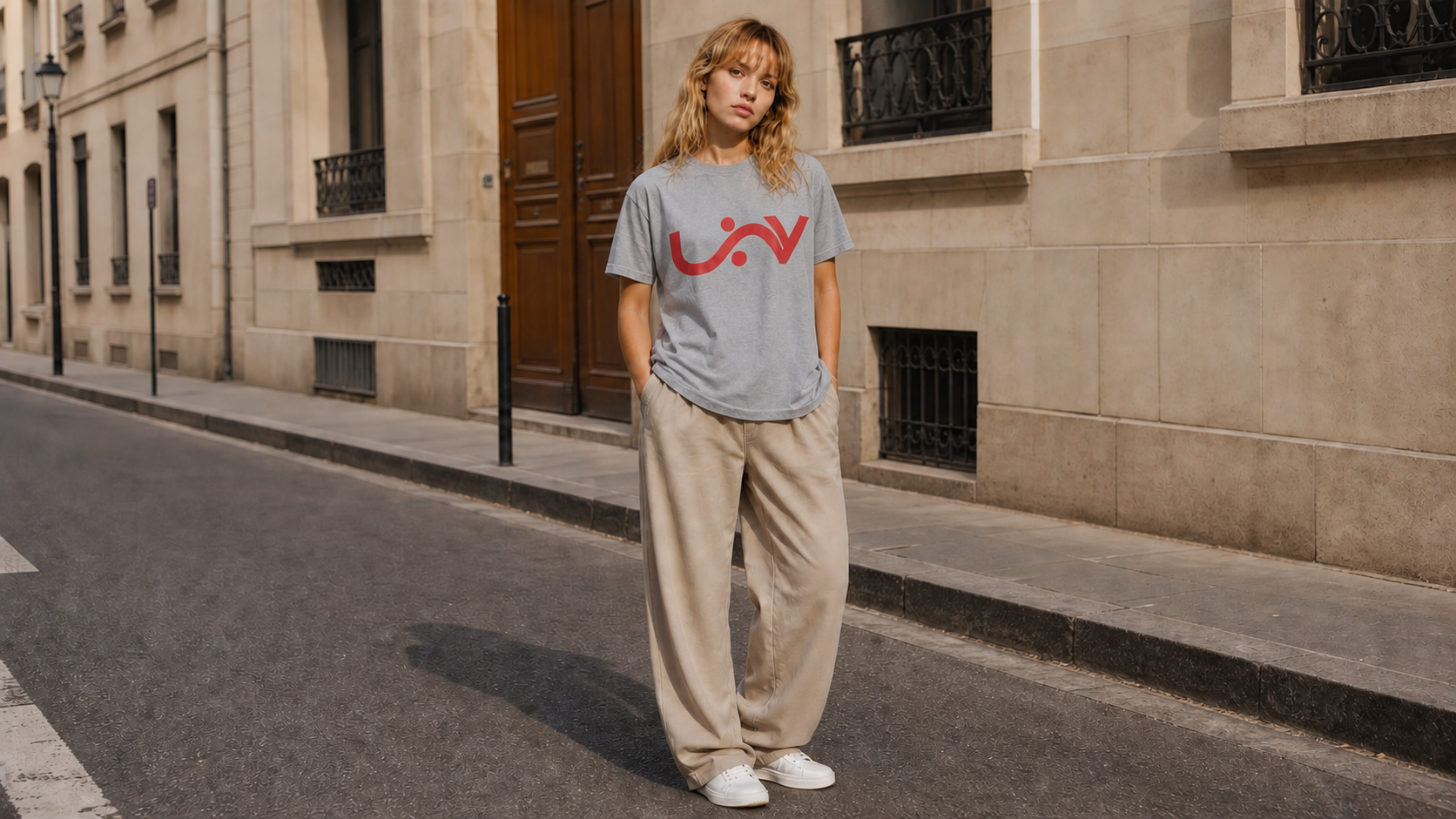 UNY — T-shirt régulier — Gris