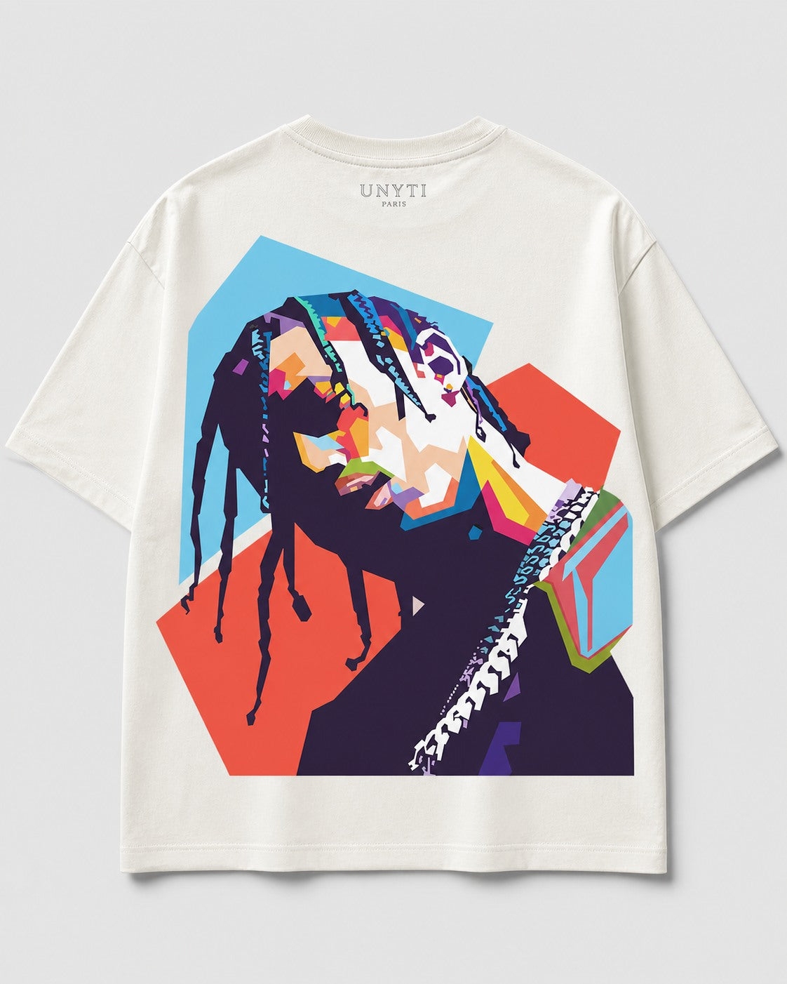 UNYTEEBOARD Travis Scott Pop Art Blanc — t-shirt blanc