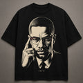 UNYTEEBOARD Malcolm X Portrait Noir — t-shirt noir