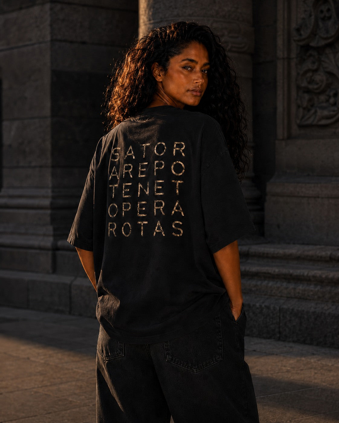 UNYTEEBOARD Labyrinthe Typographique Noir — t-shirt noir