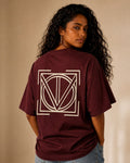 UNYTEEBOARD Symbole Géométrique Bordeaux — t-shirt bordeaux
