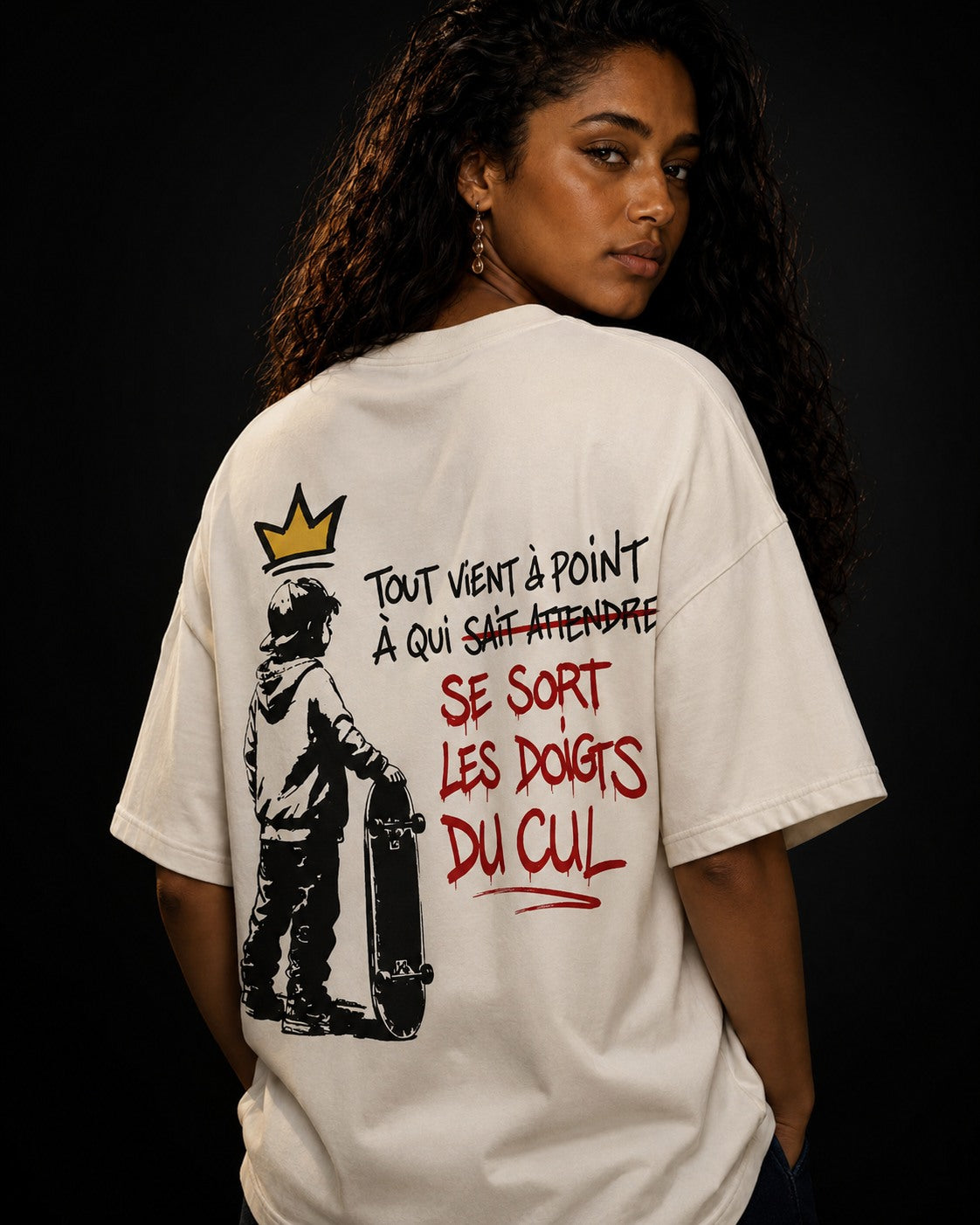 UNYTEEBOARD Tout Vient À Point Blanc — t-shirt blanc