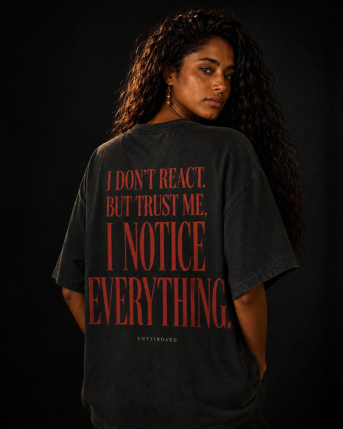 UNYTEEBOARD I Notice Everything Noir — t-shirt noir