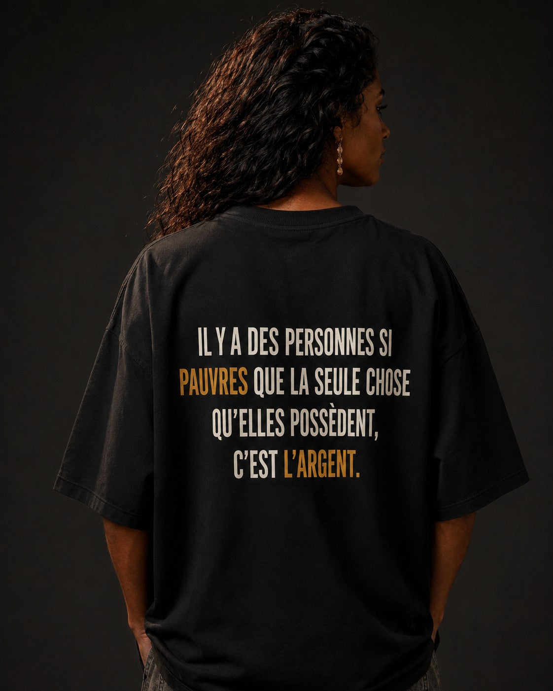 UNYTEEBOARD La Seule Chose Qu'elles Possèdent Noir — t-shirt noir