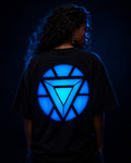 UNYTEEBOARD Réacteur Bleu Noir — t-shirt noir