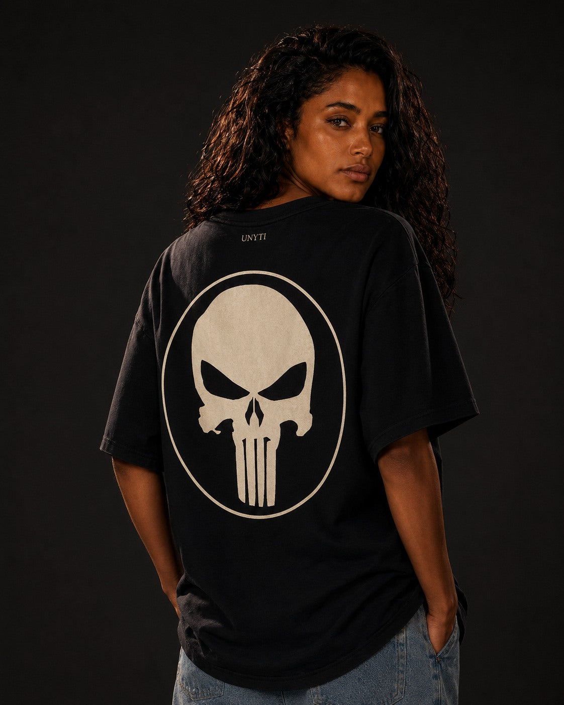 UNYTEEBOARD Skull Emblem Noir — t-shirt noir