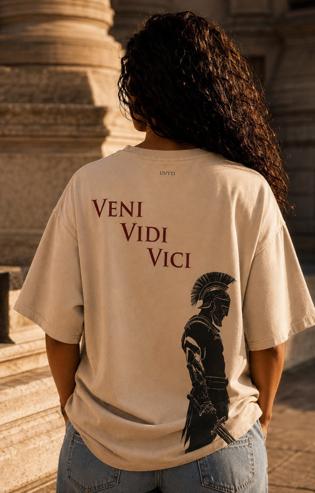 UNYTEEBOARD Veni Vidi Vici Spartiate Beige — t-shirt beige