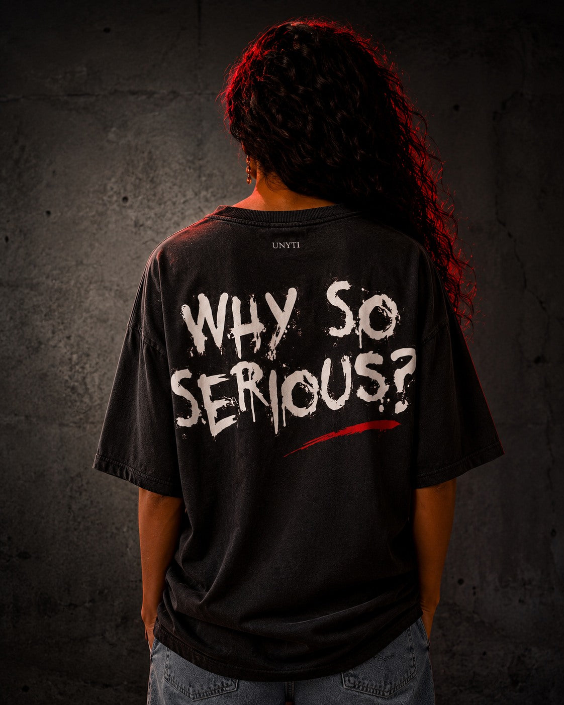 UNYTEEBOARD Why So Serious Noir — t-shirt noir