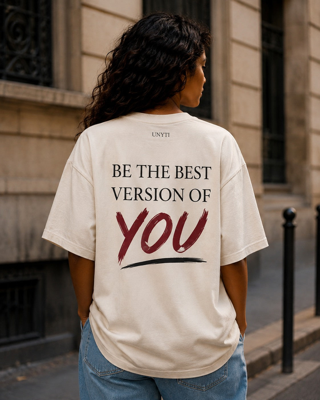 UNYTEEBOARD Be The Best Version Of You Blanc — t-shirt blanc