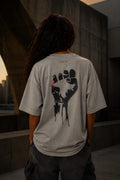 UNYTEEBOARD Poing Levé Noir Gris — t-shirt gris