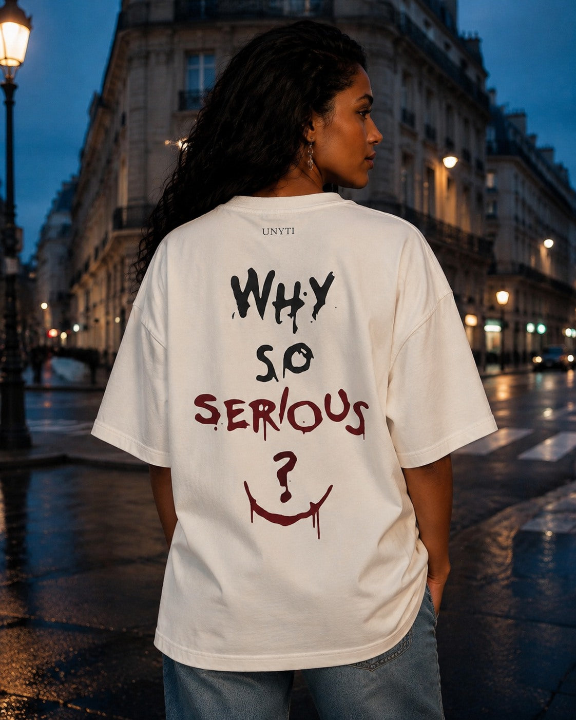 UNYTEEBOARD Why So Serious Rouge Blanc — t-shirt blanc