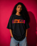 UNYTEEBOARD Portrait Pop — Regard Homme Noir — t-shirt noir