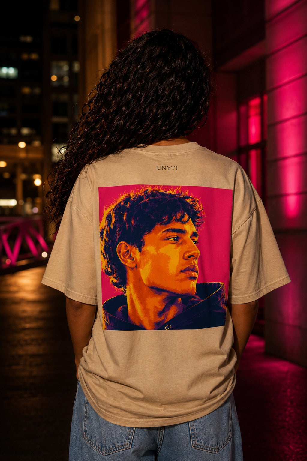 UNYTEEBOARD Portrait Pop — Homme Beige — t-shirt beige
